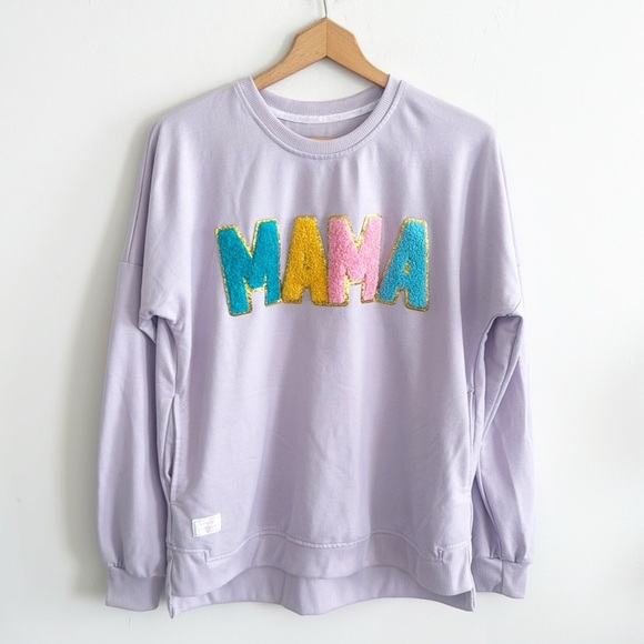 Simply Southern Tops - Simply Southern boutique lavender purple patch Mama Sweatshirt size medium